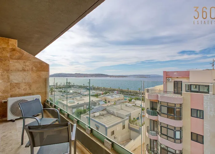 Daire A 2br Designer Seafront With Wifi, Ac And By 360 Estates St. Paul's Bay